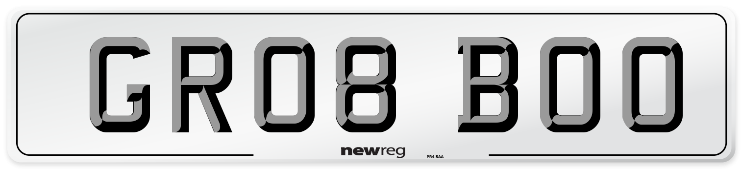 GR08 BOO Number Plate from New Reg